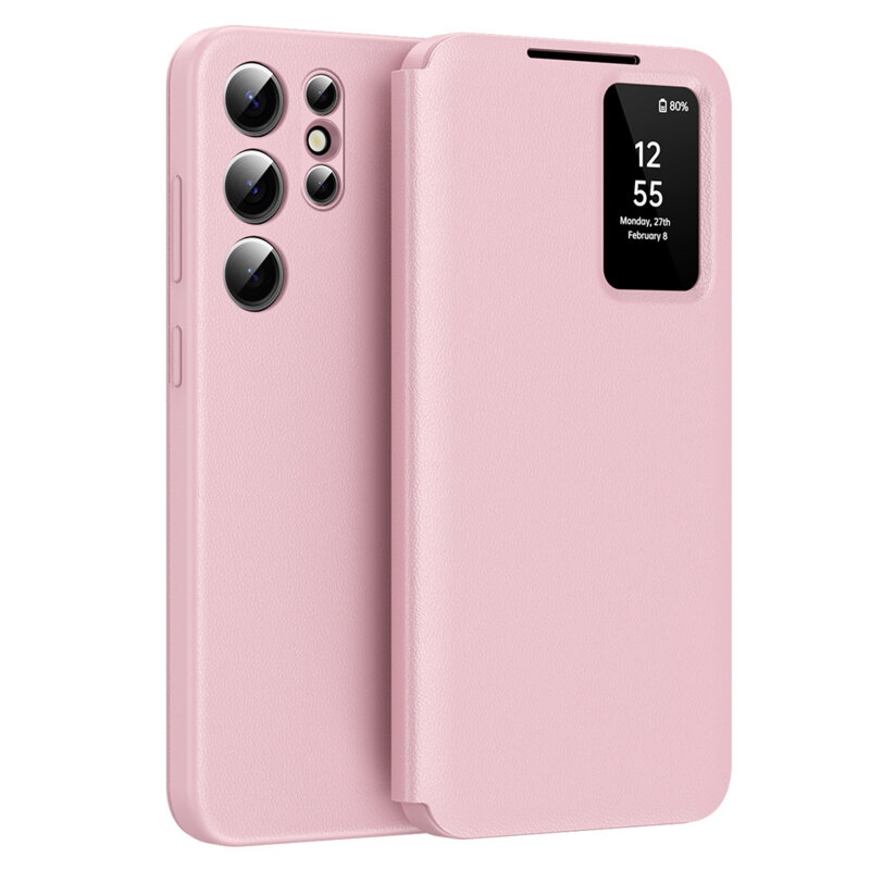 Clear View Cover Case to Galasy 2016 Pink